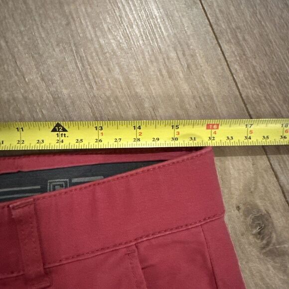 Chaps Men's Seacoast Wash Chino Shorts Nantucket‎ Red Stretch Size 30 9" NEW - Picture 6 of 10